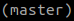 word "master" colored in white surrounded by round brackets