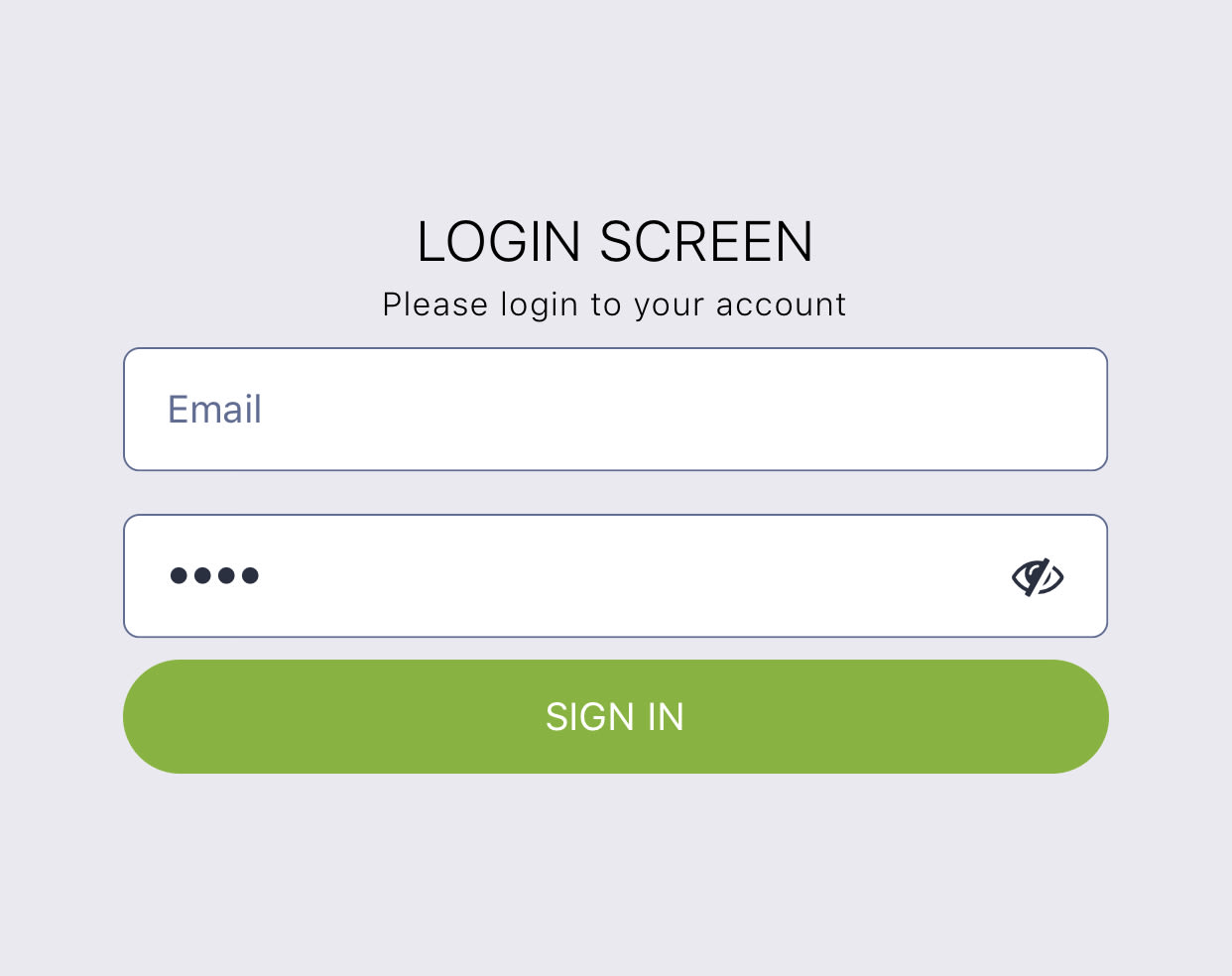 Login Screen