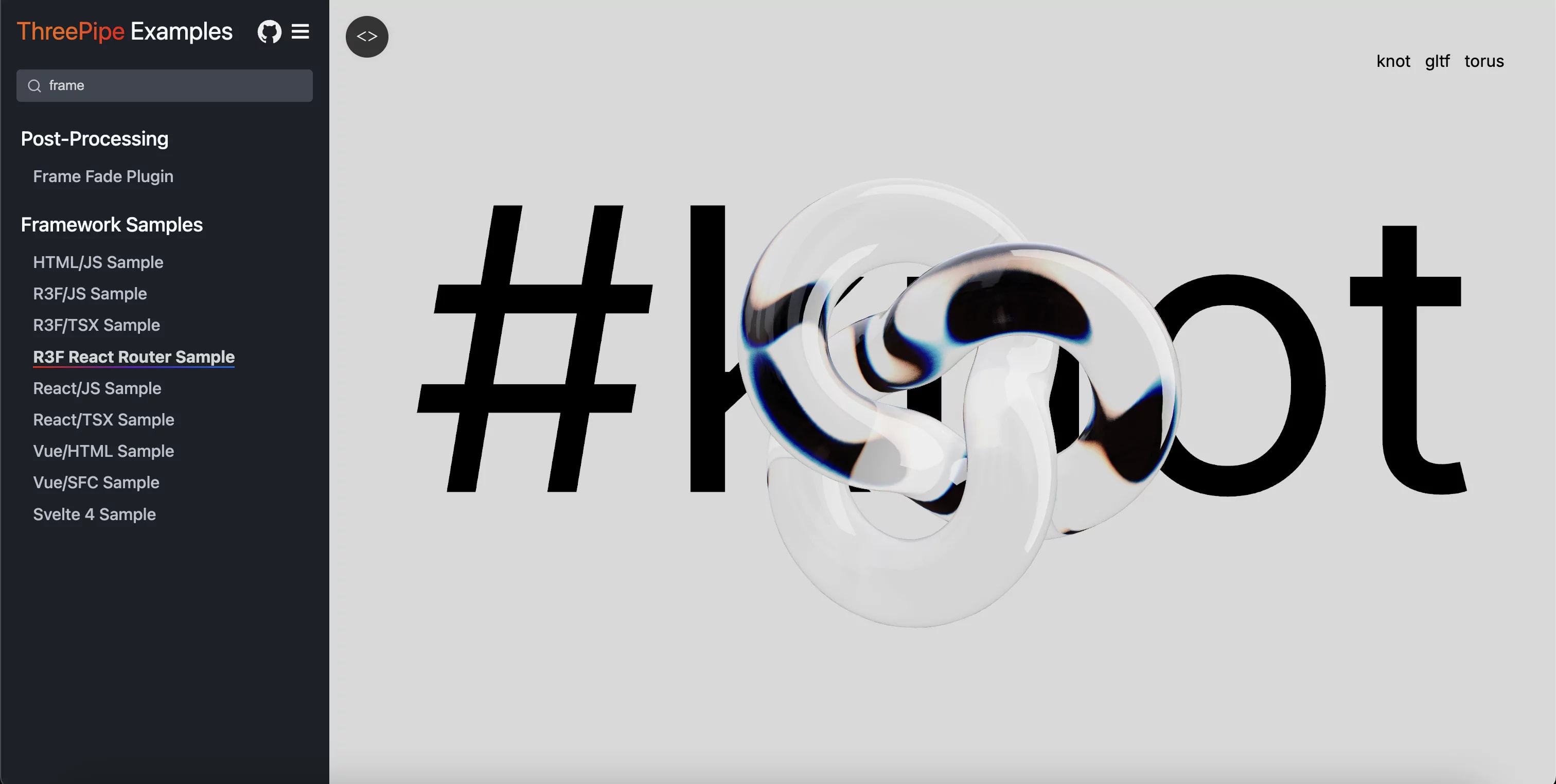 Threepipe Examples Framework examples