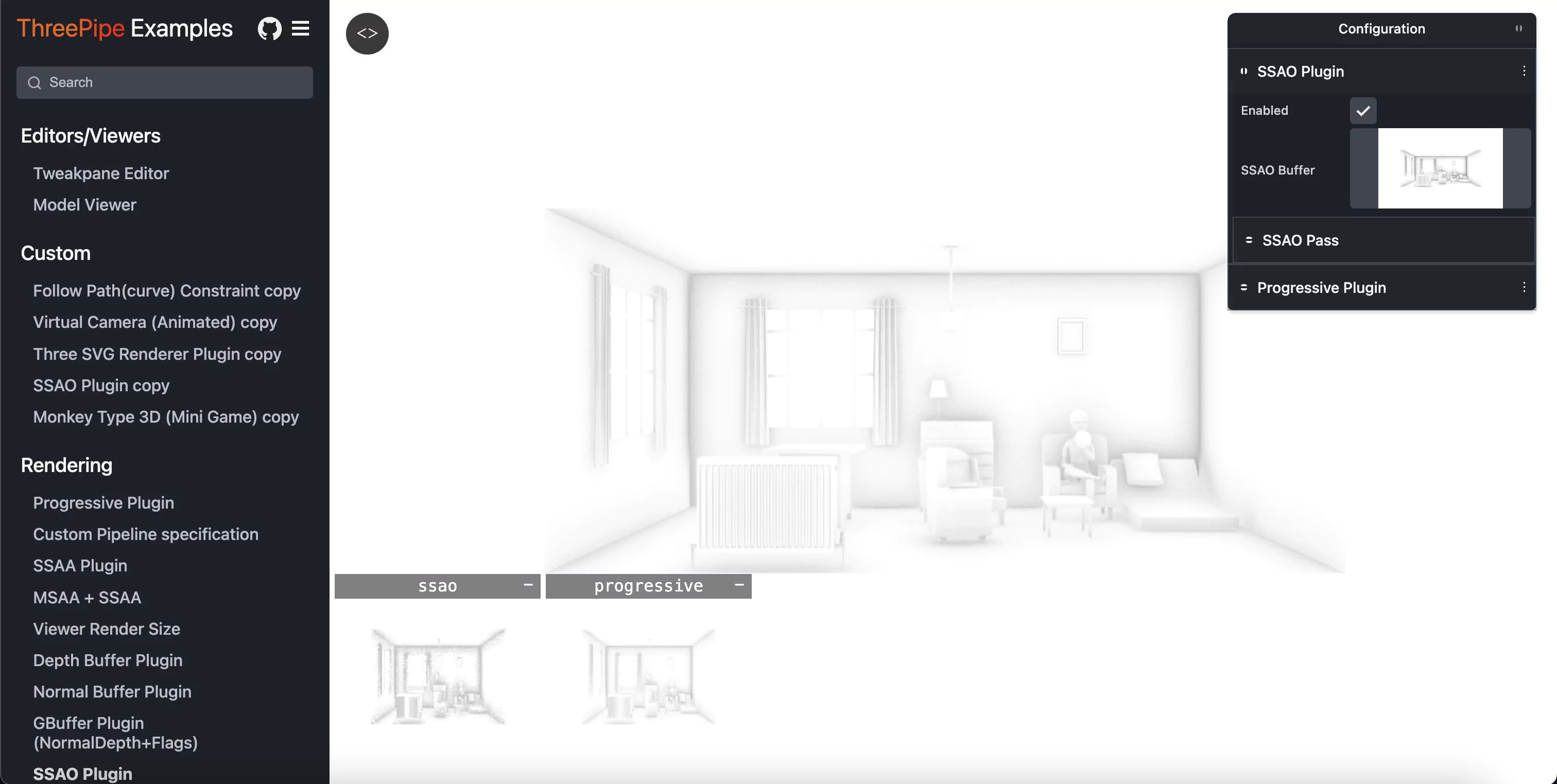 Threepipe Examples SSAO
