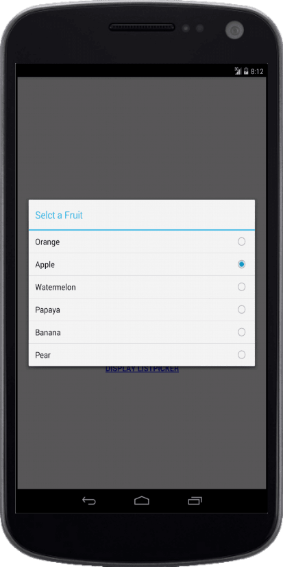 ListPickerAndroid