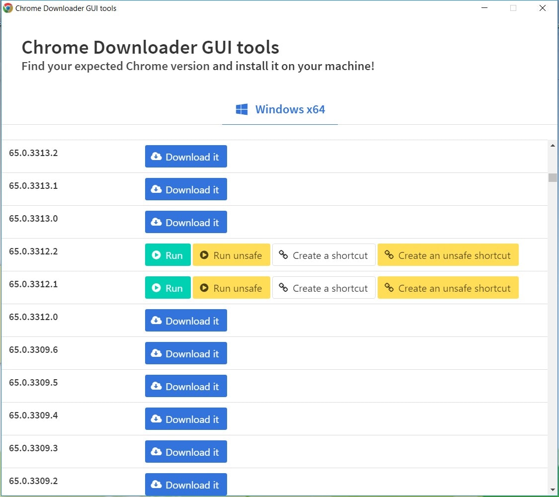 The application in action