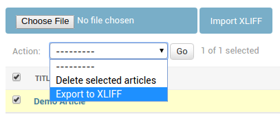 Export action and Import form in Django
admin