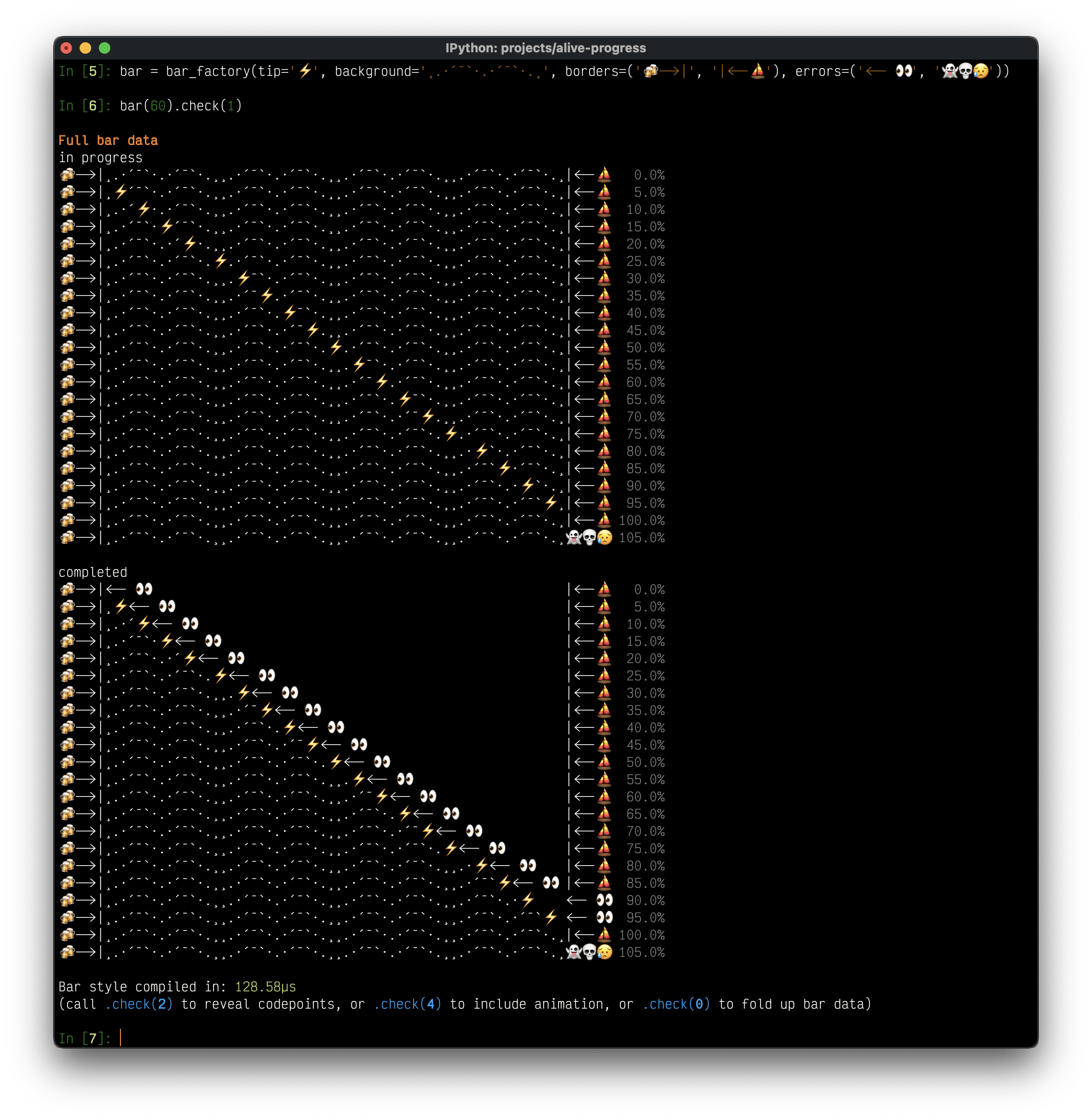 alive-progress check tool