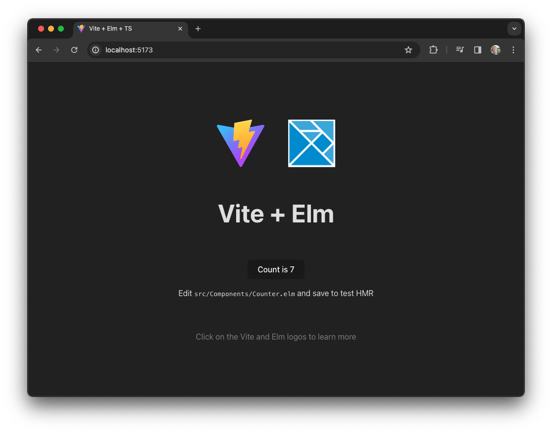 Vite + Elm working