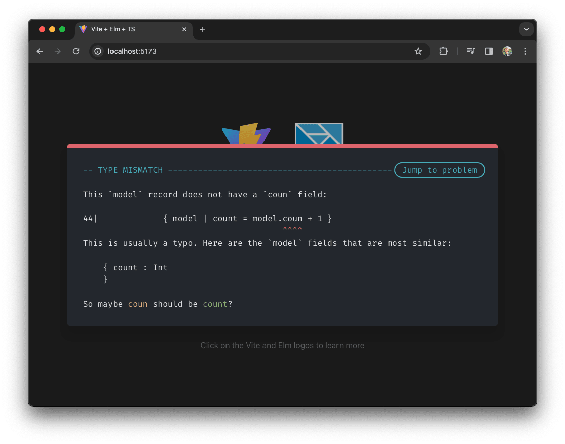 Vite + Elm working