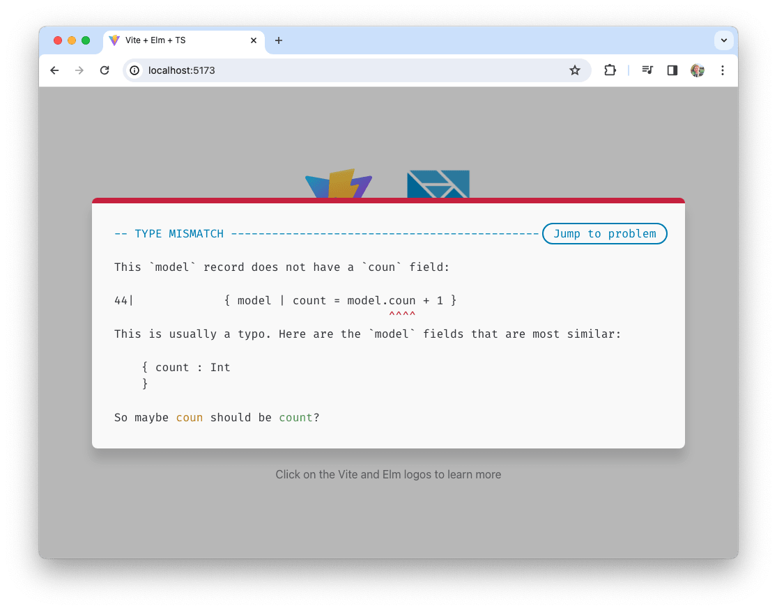 Vite + Elm working