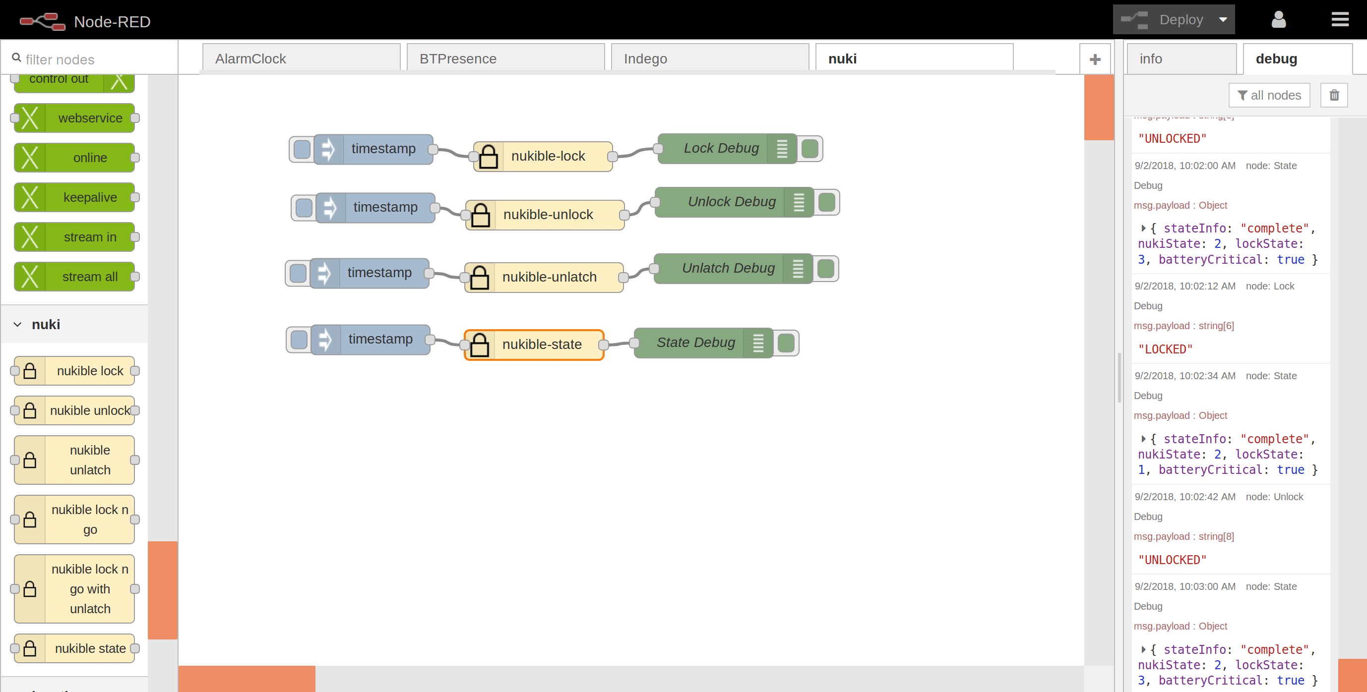 Node-RED Nuki Node