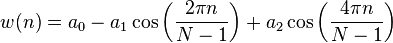 Blackman Window Equation 1