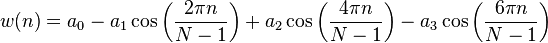 Blackman-Harris Window Equation 1