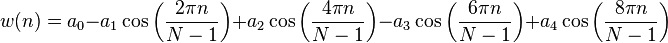 Flat top Window Equation 1