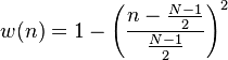 Welch Window Equation