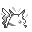 Pikachu back sprite fron Generation 1, greyscale