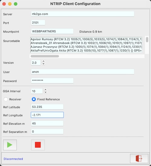 ntrip config widget screenshot