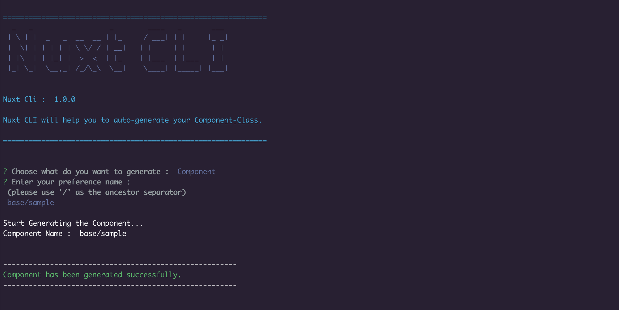 Generate component