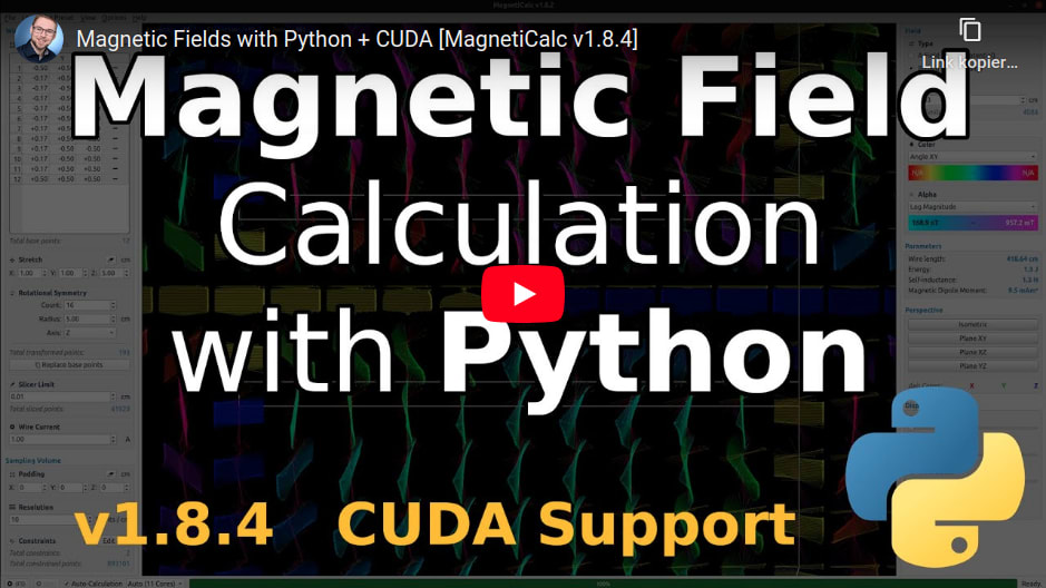 Magnetic Field Calculation with Python (MagnetiCalc)