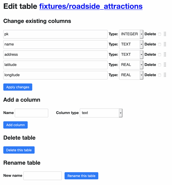 datasette-edit-schema interface