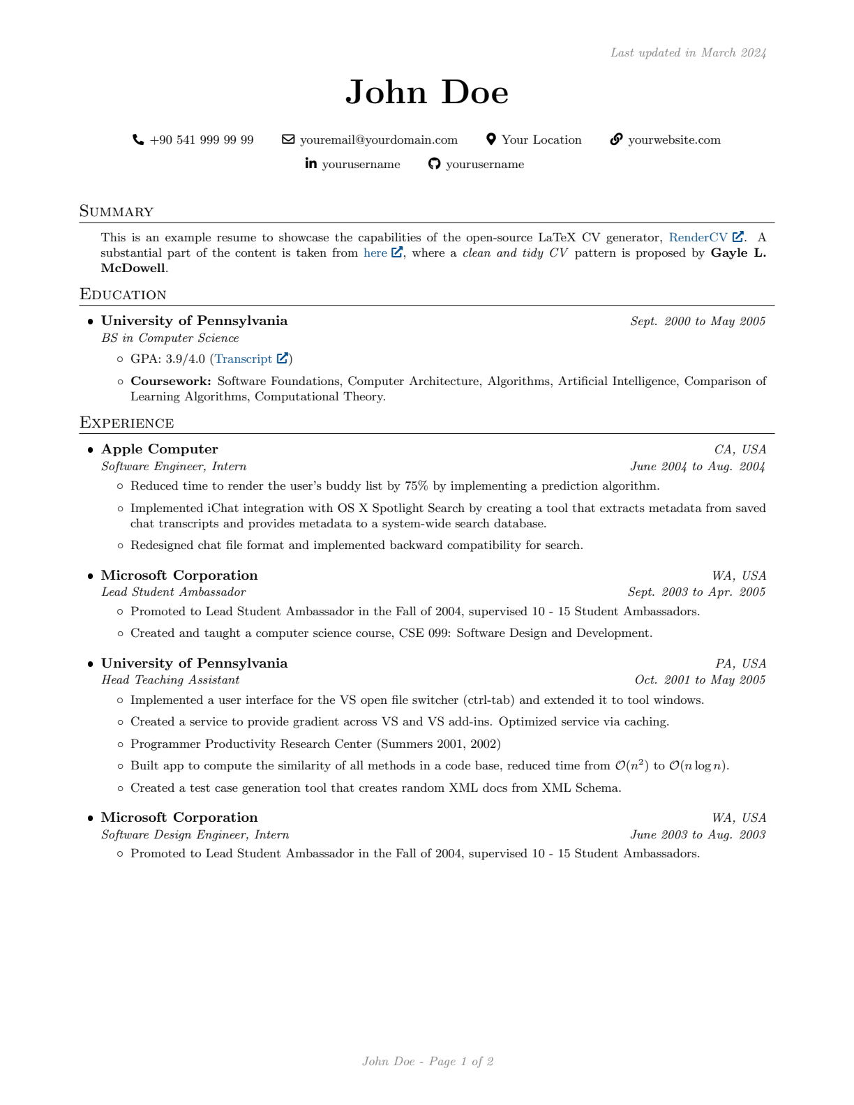 Sb2nov Theme Example of RenderCV