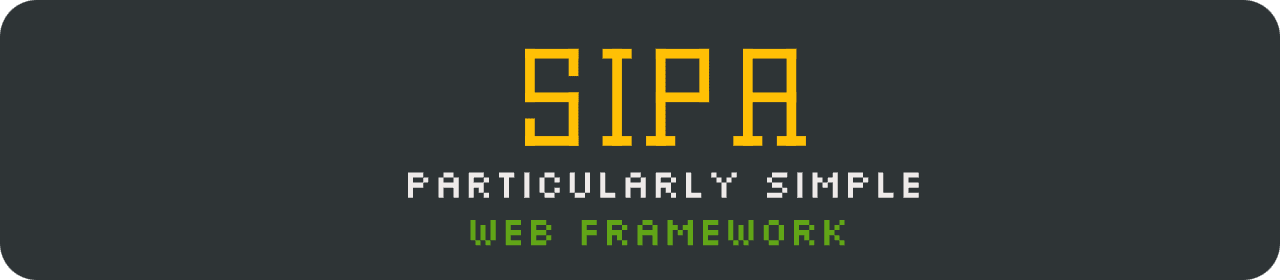 SIPA Particularly simple web framework