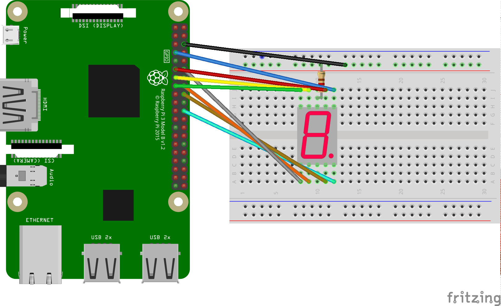 7 segement wiring