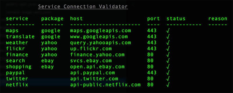 Success case while connecting to public APIs