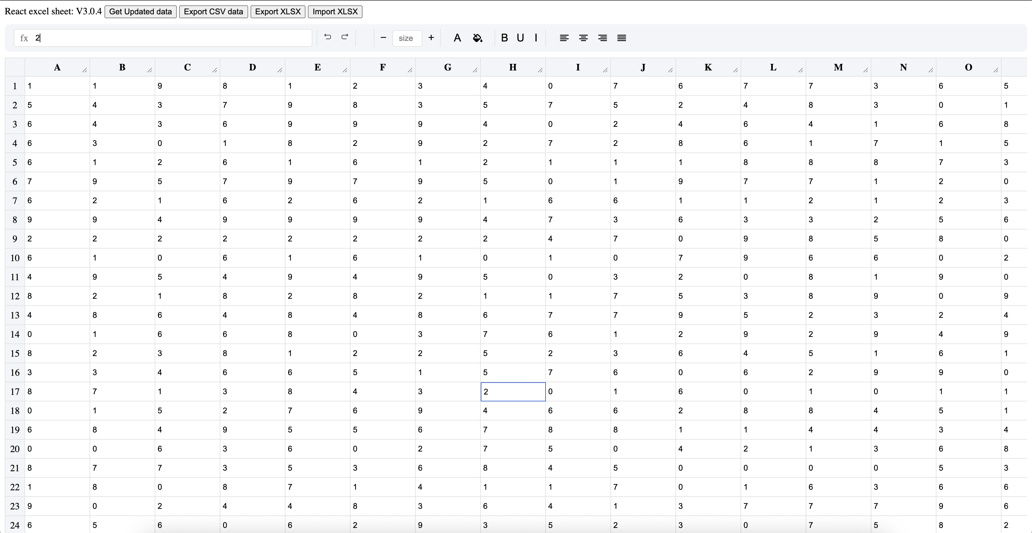 React-spread-sheet-excel