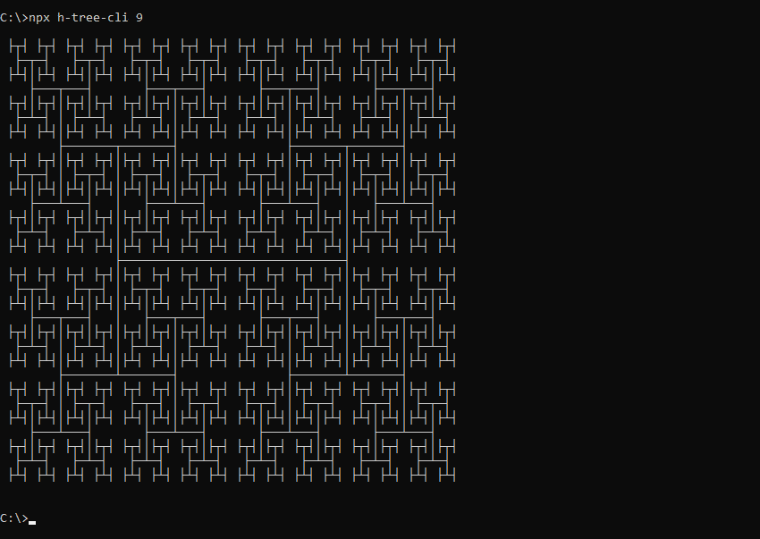 What h-tree-cli prints to the console