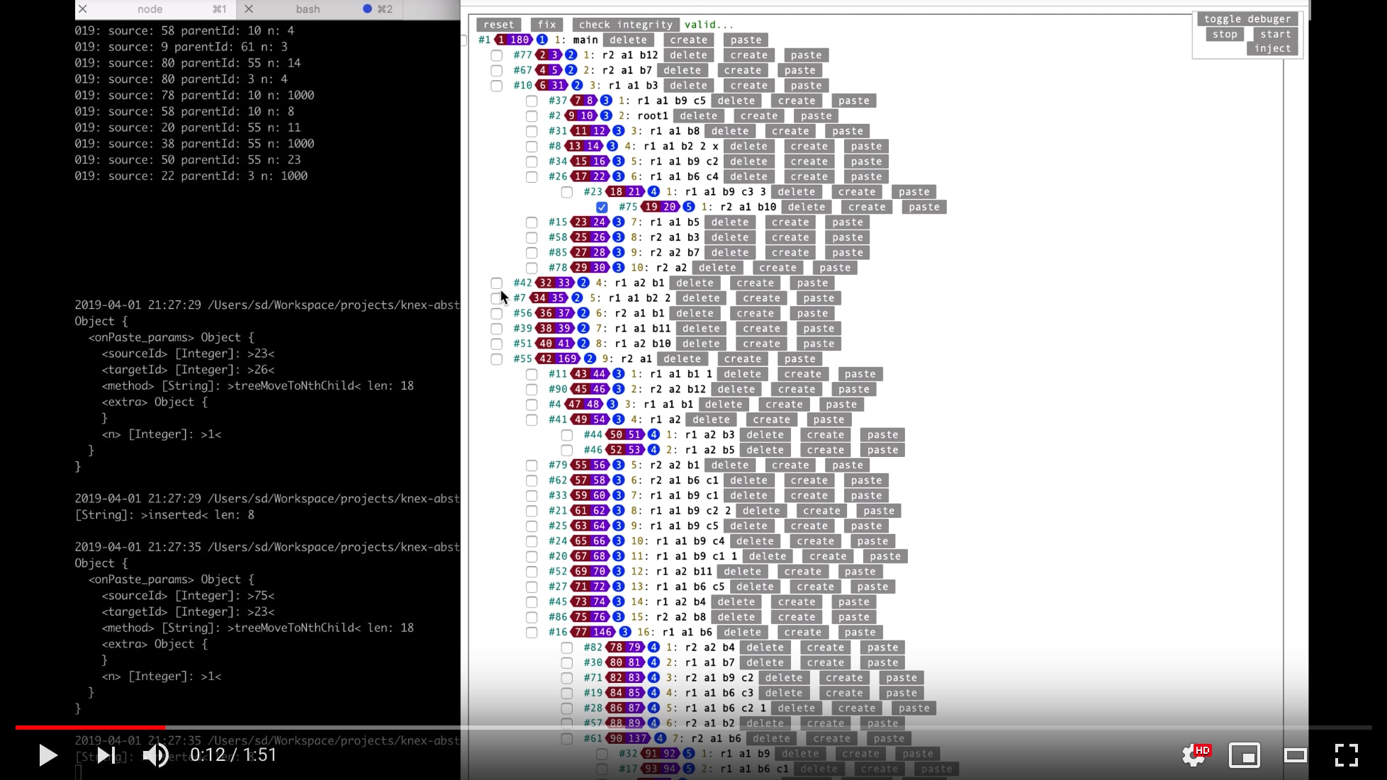 knex-abstract youtube demo - nested set example