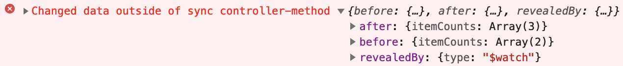 data changed outside method