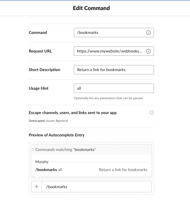 Setting up Slash commands