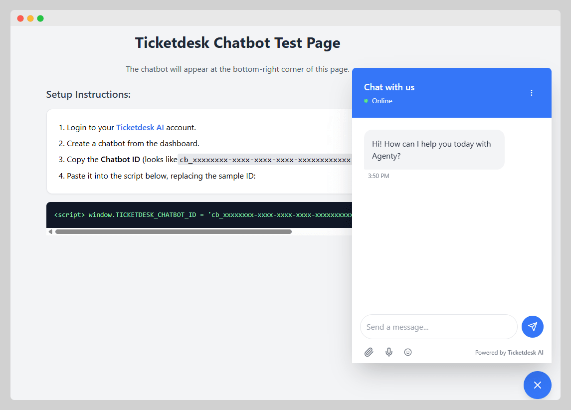 Ticketdesk AI Chatbot