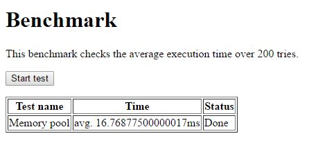 Benchmark results