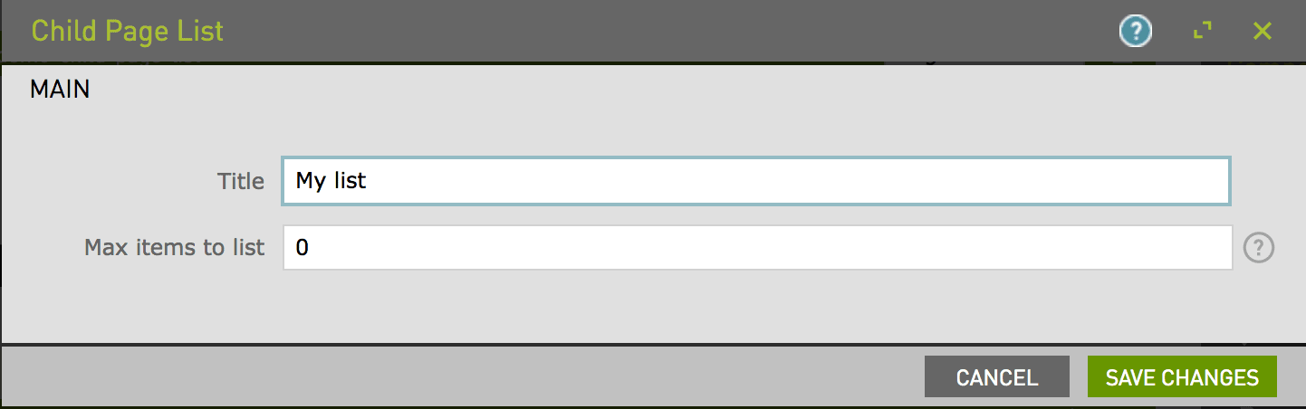 Component Dialog