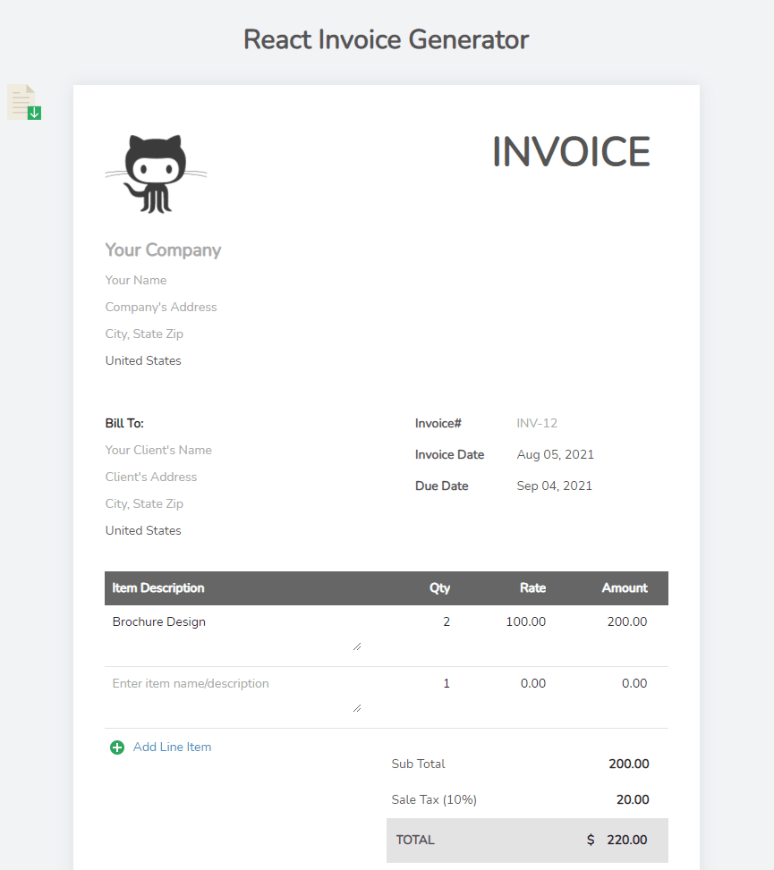 react-invoice-generator