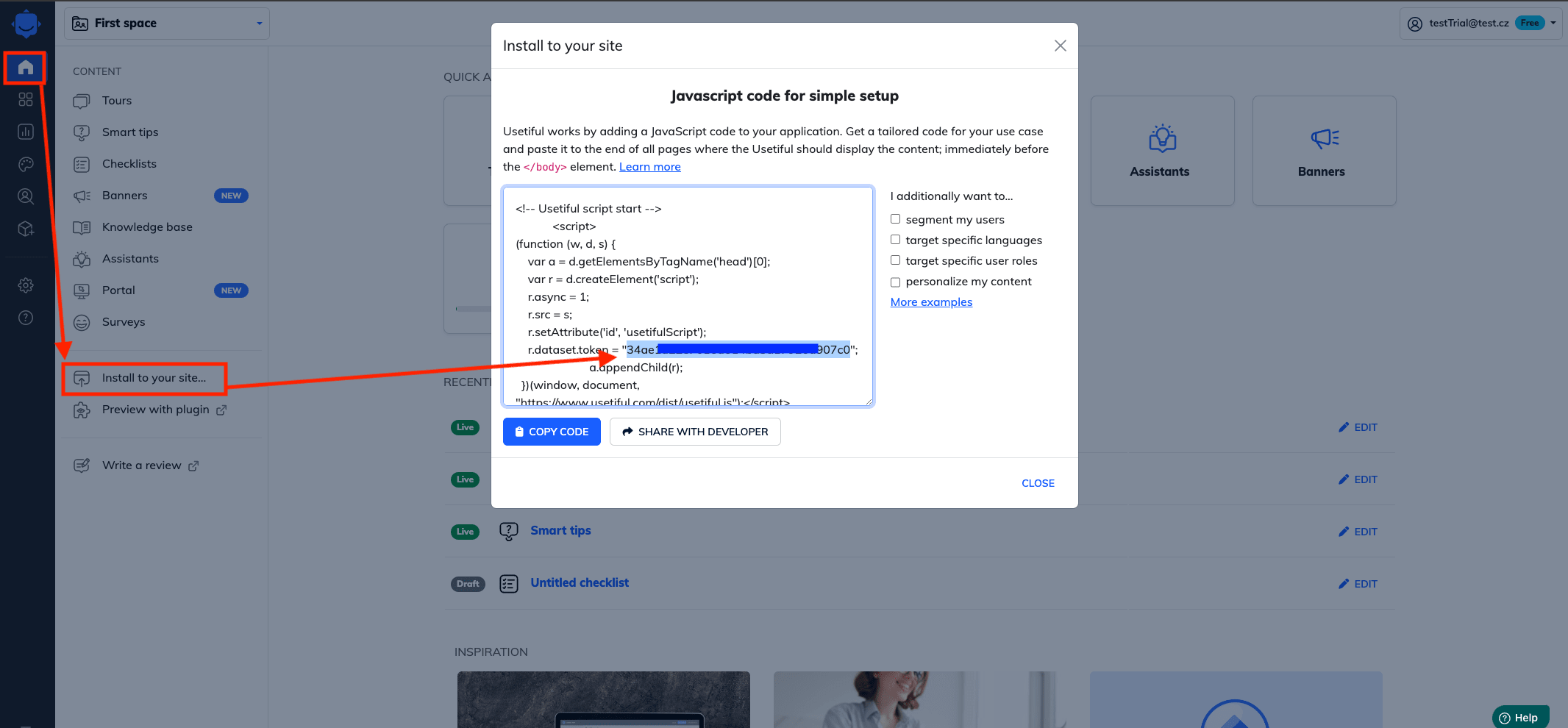 How to get your Usetiful Token
