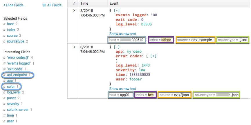 Advanced Fields Example