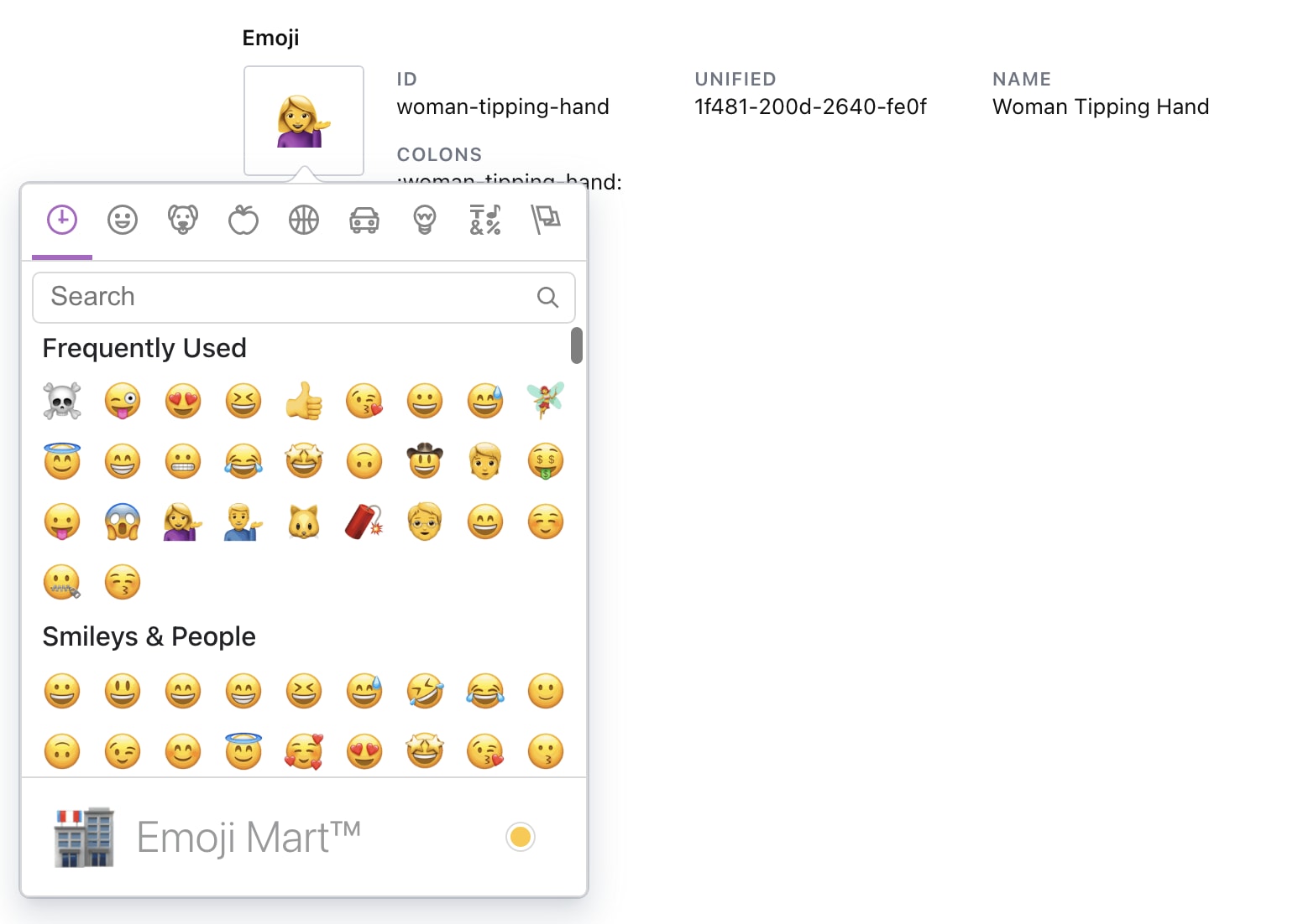 Emoji picker example