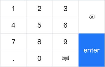 number layout