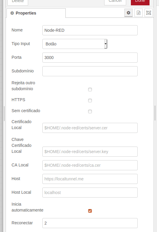 localtunnel settings