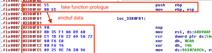 FormBook Function Prolog