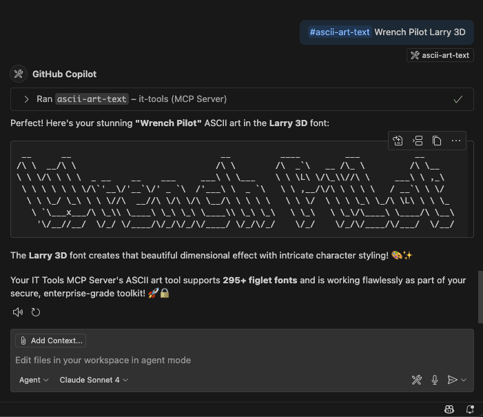 ASCII Art Text Example