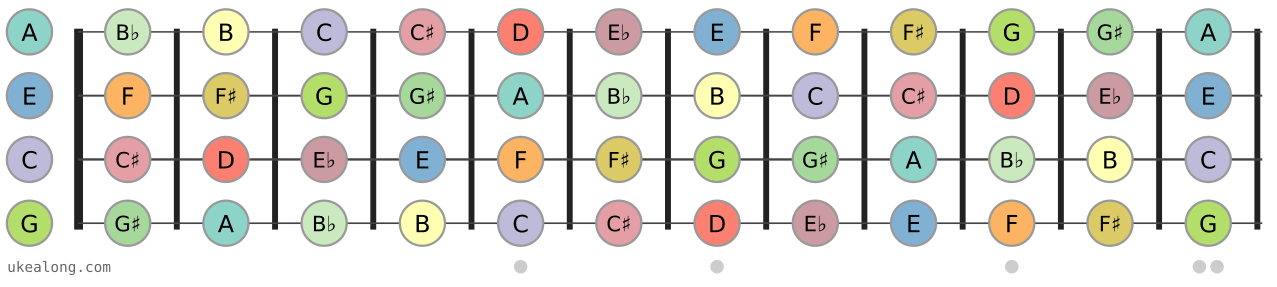 Ukulele Fretboard