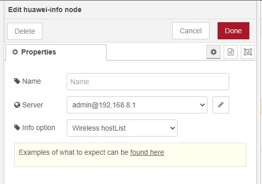 Example of a node