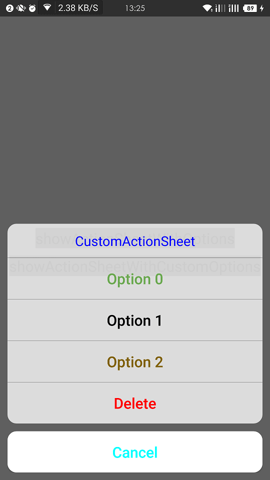 showActionSheetWithCustomOptions