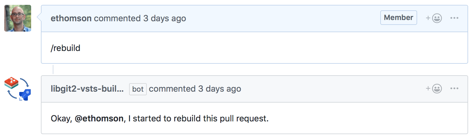 Example of GitHub pull request discussion
