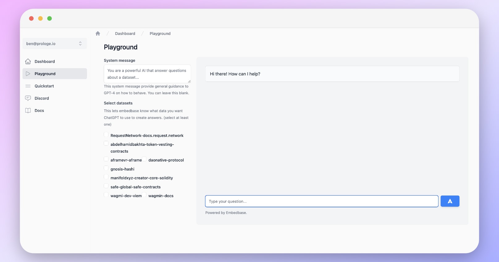 Dashboard Screenshot