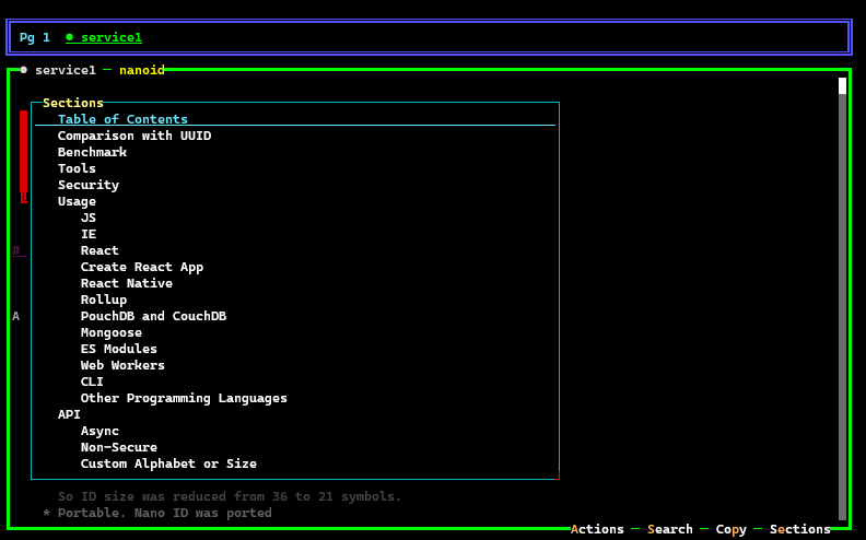 terminal-readme-sections