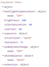 current imaging settings