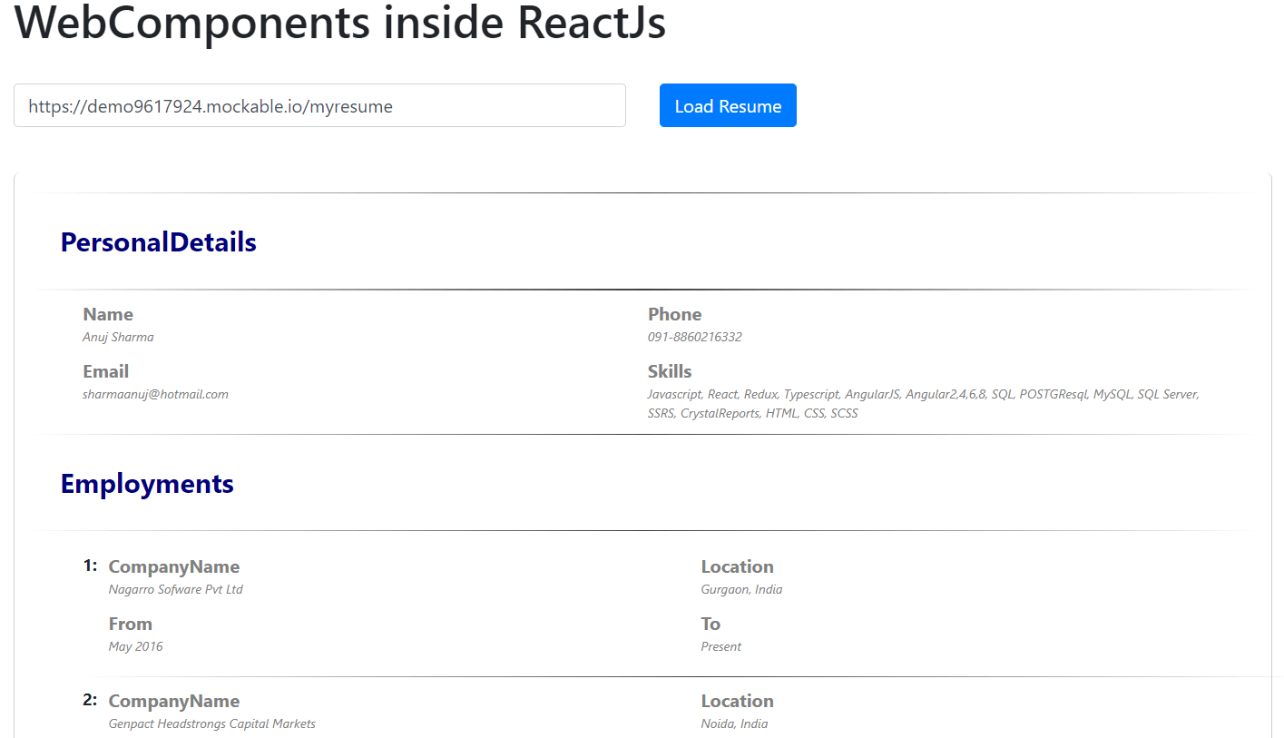 Working Component