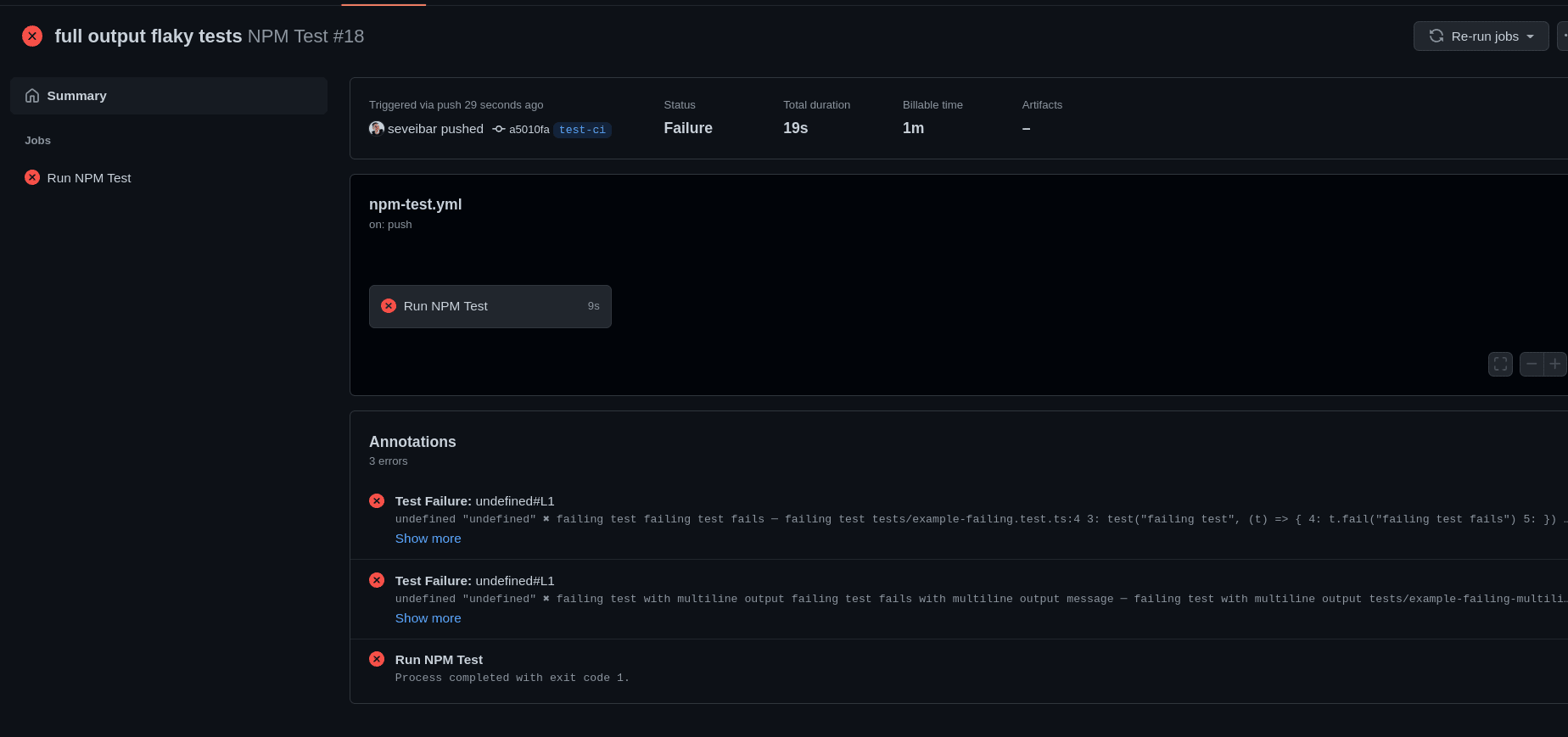 annotations on summary page